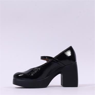 Wonders Lady Bold Mary Jane Heel - Black Patent